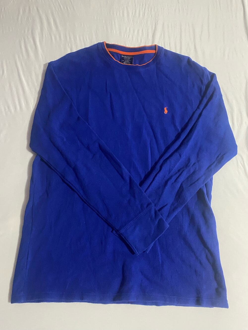 Polo Ralph Lauren Mens Thermal Waffle Knit Crew shirt Sz XL